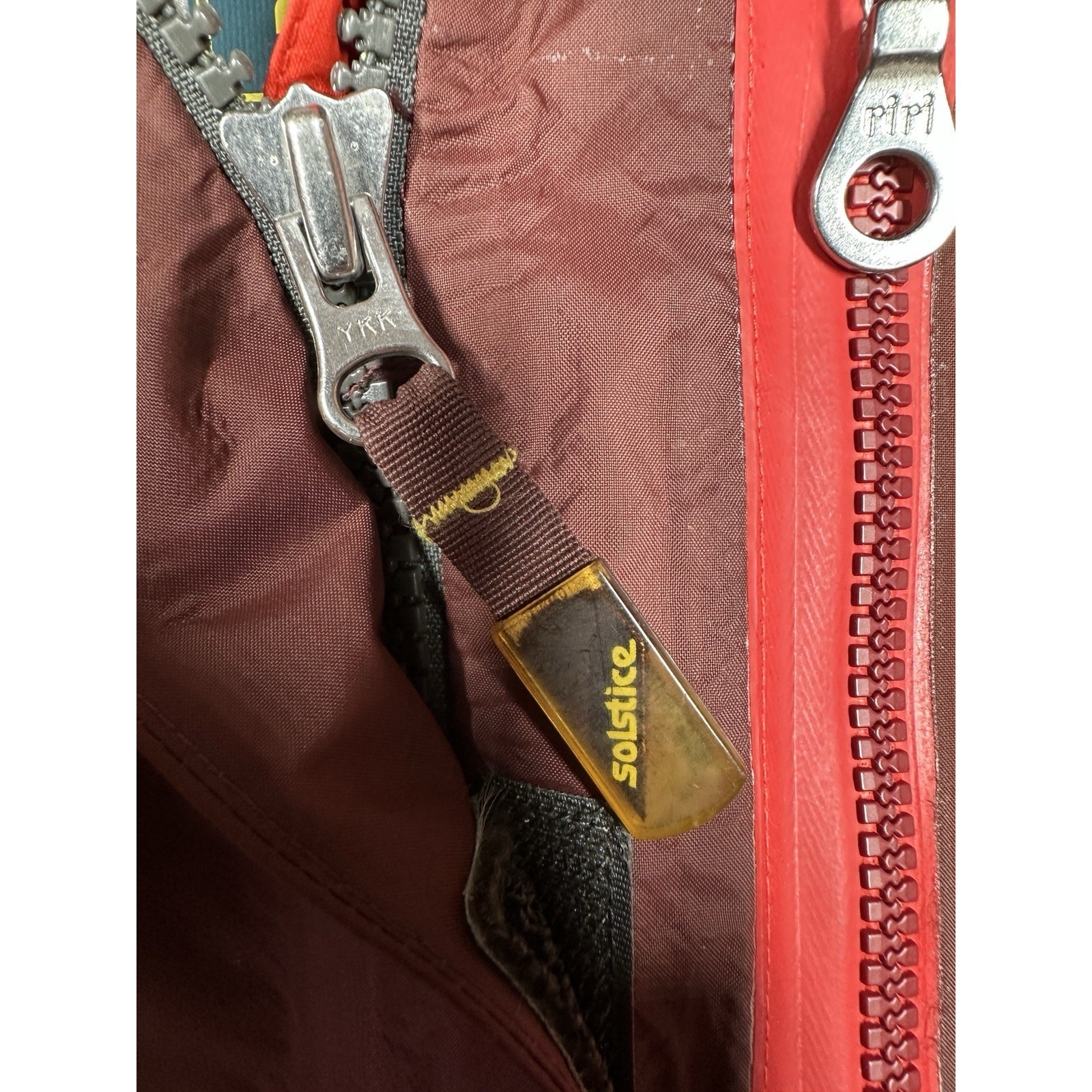 Solstice Womens Waterproof Hooded Jacket Lg Microshed 10k Red Brown Outdoor — image 3 of 8
